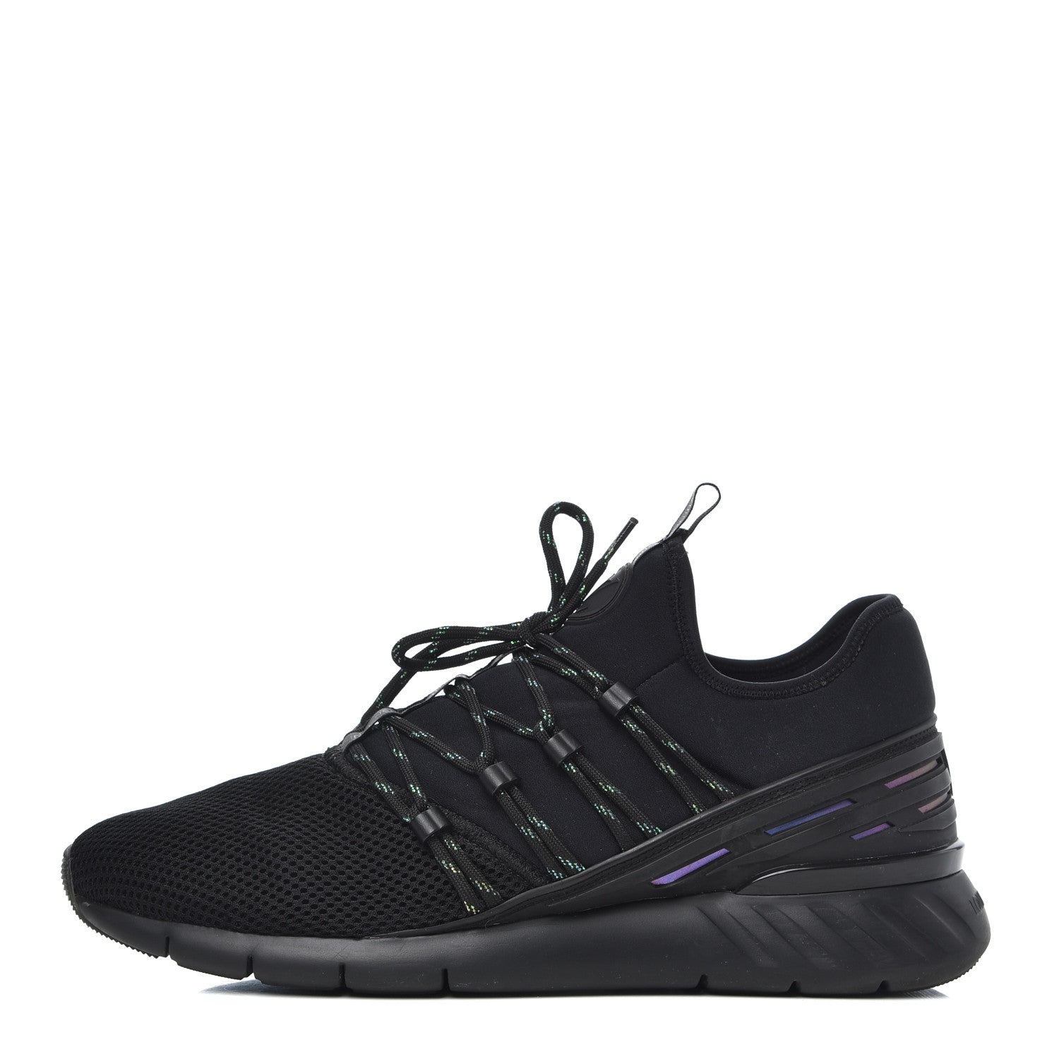 Louis Vuitton Neoprene Mesh Rubber Fastlane Low Sneakers 7.5 Black 1 of 15