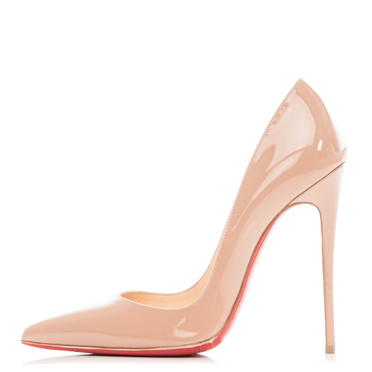 Christian Louboutin Patent So Kate 120 Pumps 38 Nude 1 of 14