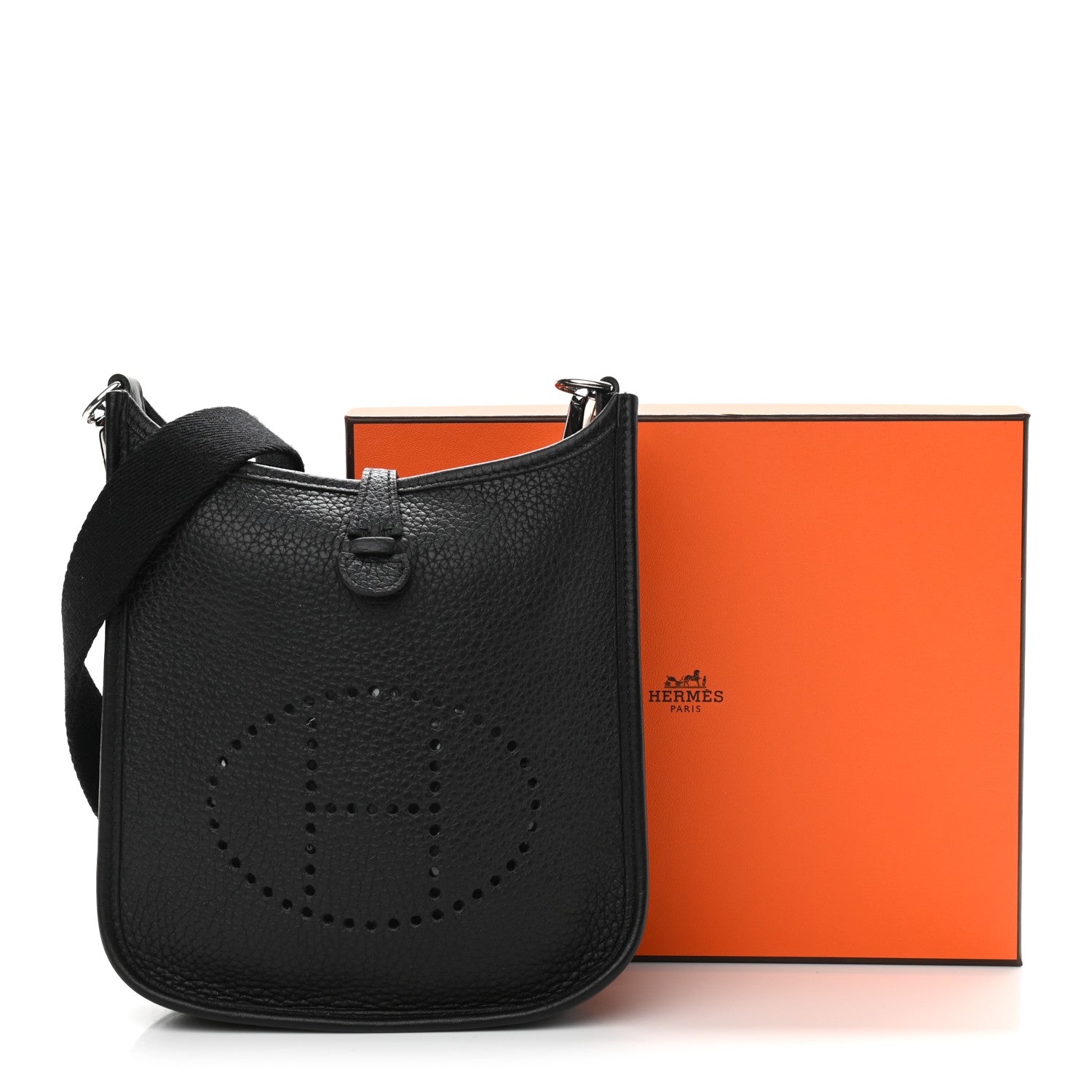 Hermes Taurillon Clemence Evelyne TPM Black 10 of 10