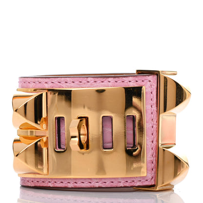 Hermes Matte Alligator Collier De Chien CDC Bracelet T1 5P Pink 2 of 4