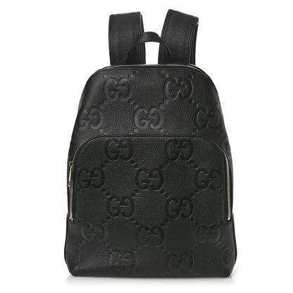 Gucci Calfskin Jumbo GG Embossed Large Backpack Black 1 of 10