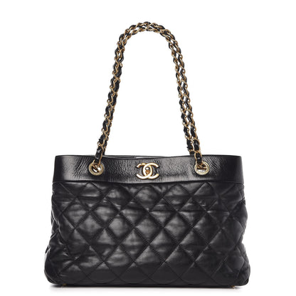 Chanel Calfskin Quilted Medium Soft Elegance Tote Black 1 of 9