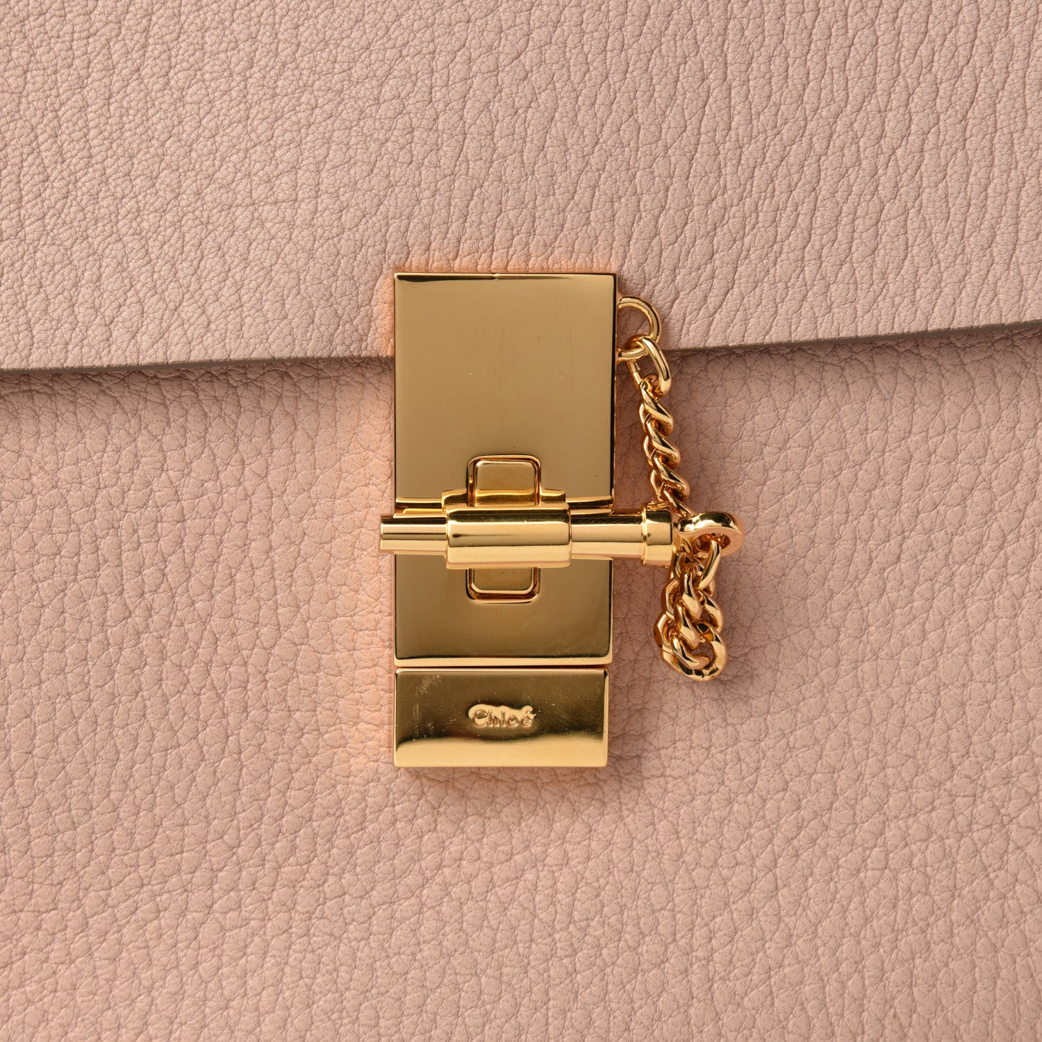 Chloe Grained Lambskin Drew Shoulder Bag Cement Pink 10 of 10