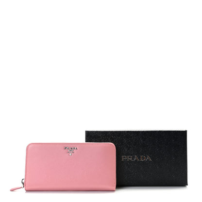 Prada Saffiano Colour Zip Around Wallet Petalo Fuoco 8 of 8