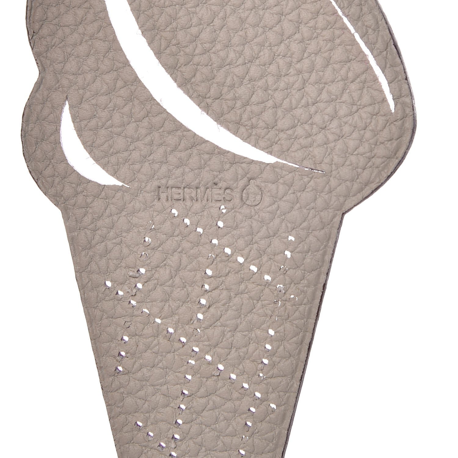 Hermes Epsom Togo Petit H Ice Cream Bag Charm Rose Confetti Gris Asphalte 3 of 4