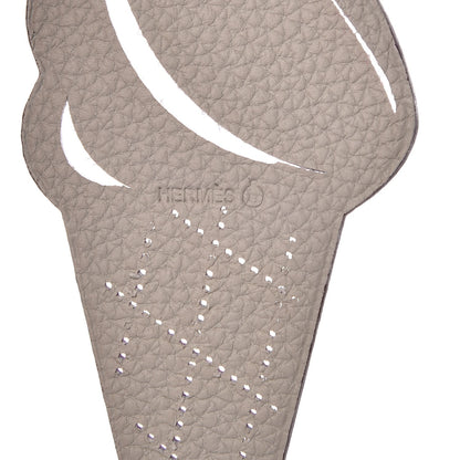 Hermes Epsom Togo Petit H Ice Cream Bag Charm Rose Confetti Gris Asphalte 3 of 4