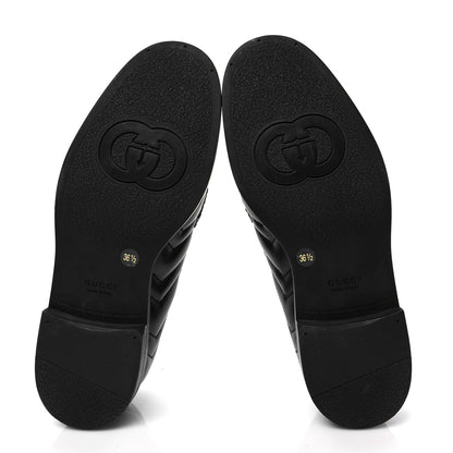 Gucci Nappa Matelasse Double G Marmont Loafers 36.5 Black 5 of 9