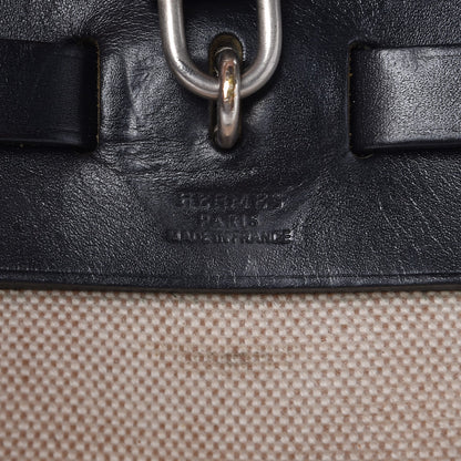 Hermes Toile Vache Calfskin Herbag 30 PM Natural Black 7 of 54