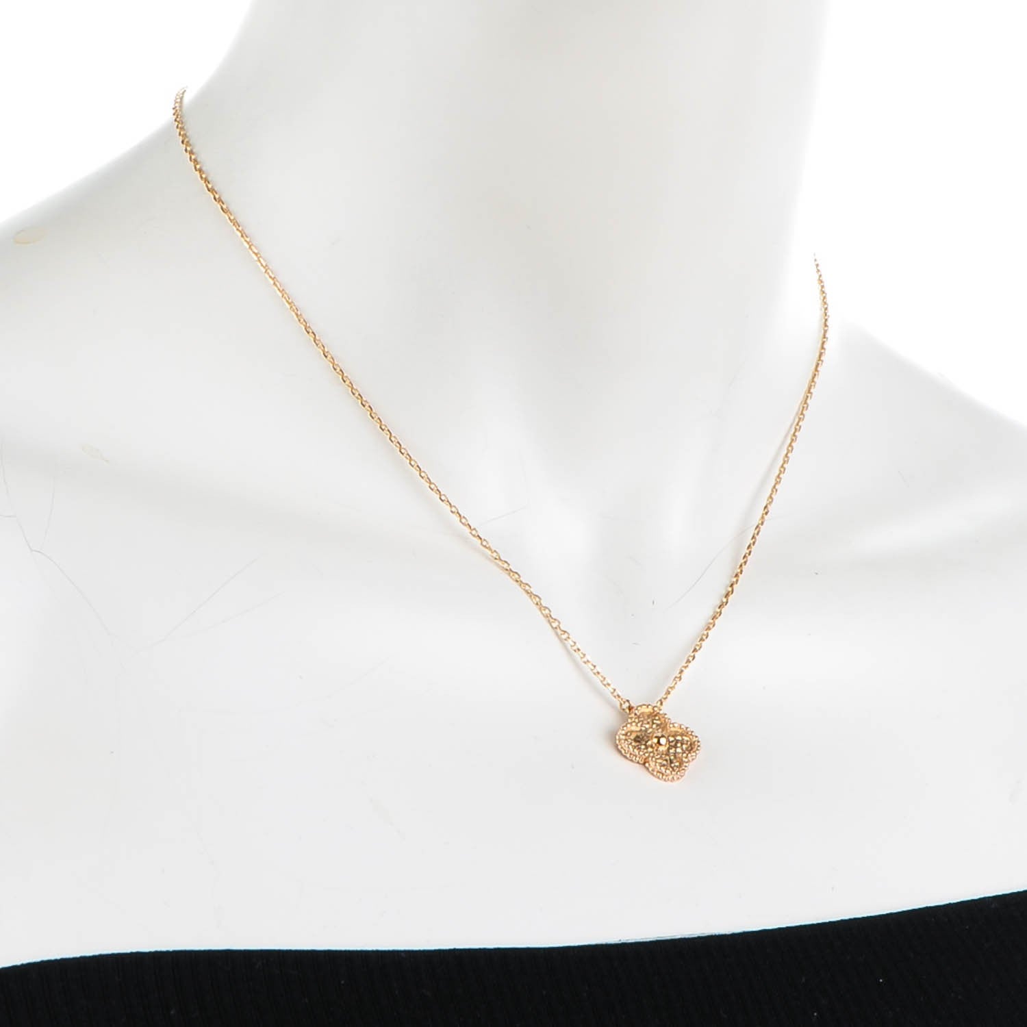 Van Cleef & Arpels 18K Rose Gold Vintage Alhambra Pendant Necklace 2 of 6