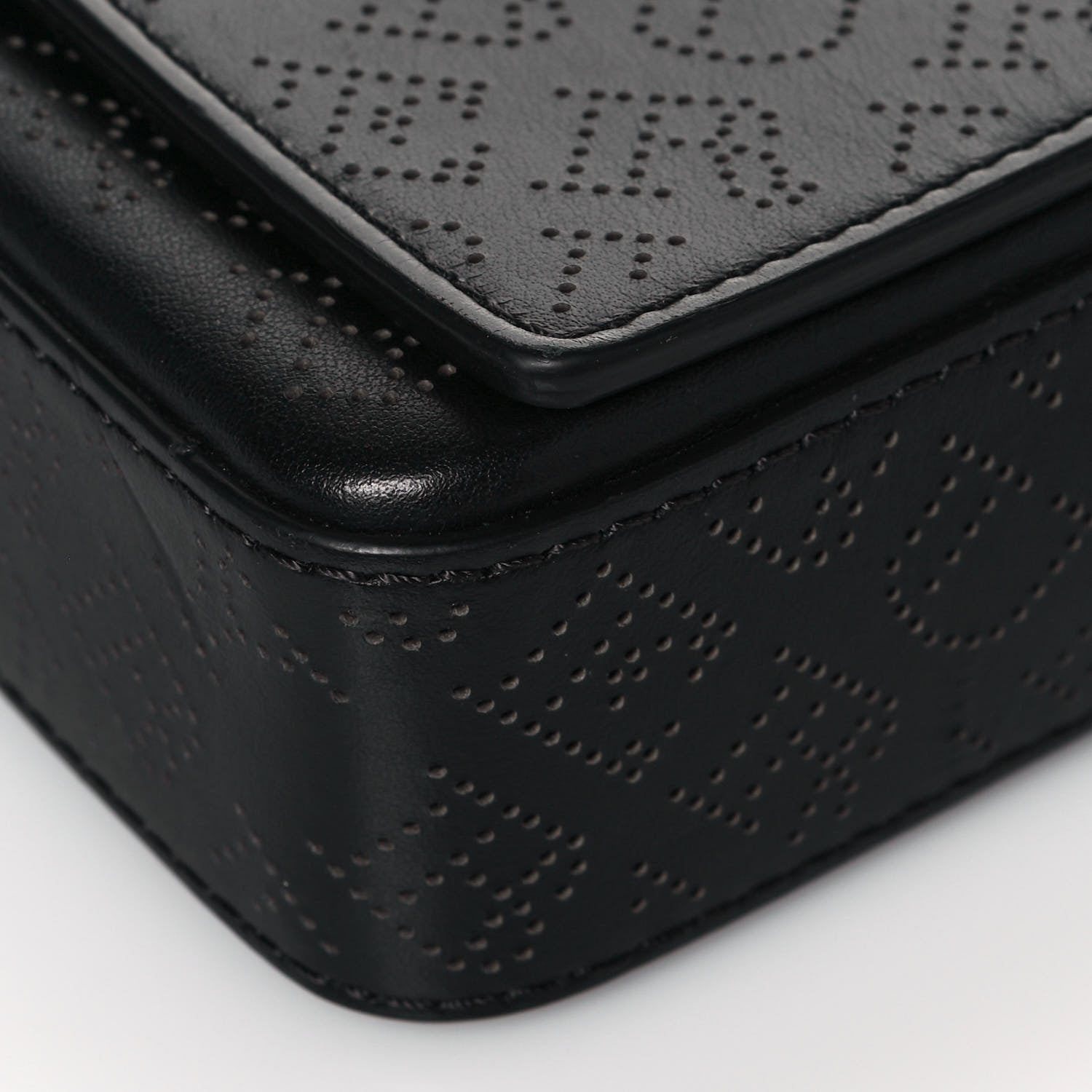 Burberry Calfskin Perforated Logo Hampshire Crossbody Black 9 of 11