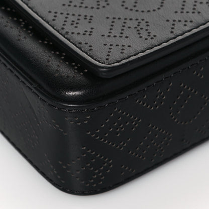 Burberry Calfskin Perforated Logo Hampshire Crossbody Black 9 of 11