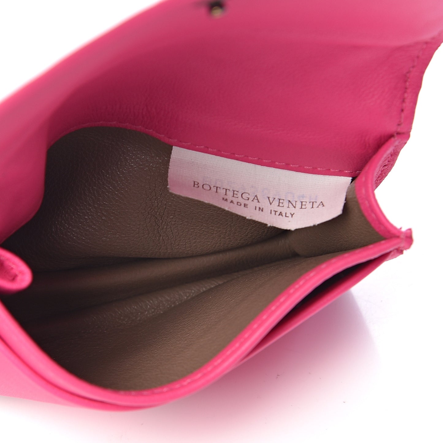 Nappa Intrecciato Card Holder Rosa Shock
