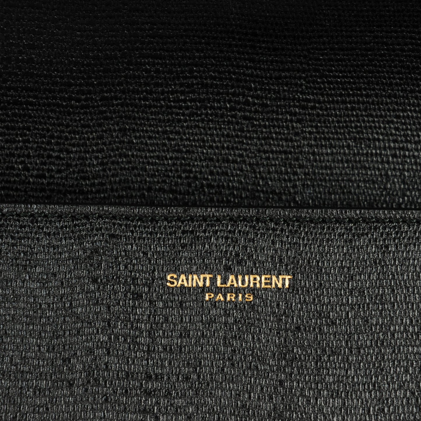 Textured Calfskin Classic Y Ligne Clutch Black