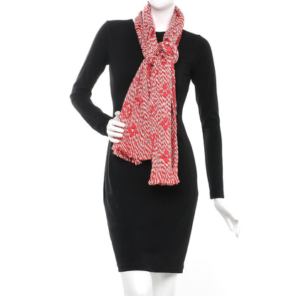 Louis Vuitton Wool Silk Logomania Mix Scarf Coquelicot 2 of 4