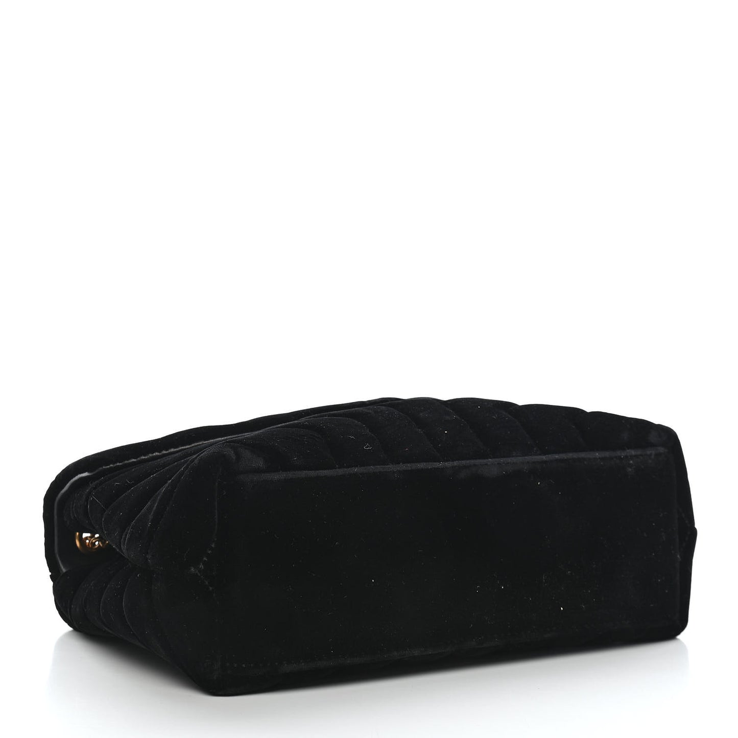 Velvet Y Quilted Monogram Small Loulou Chain Satchel Black