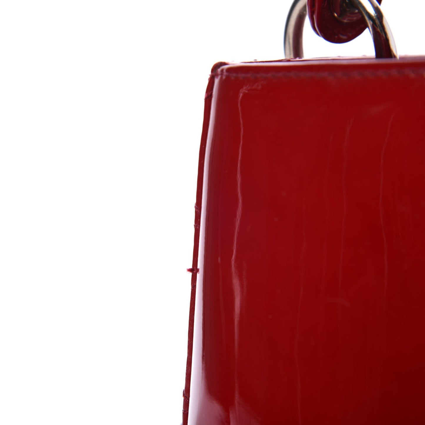 Patent Cannage Medium Lady Dior Red