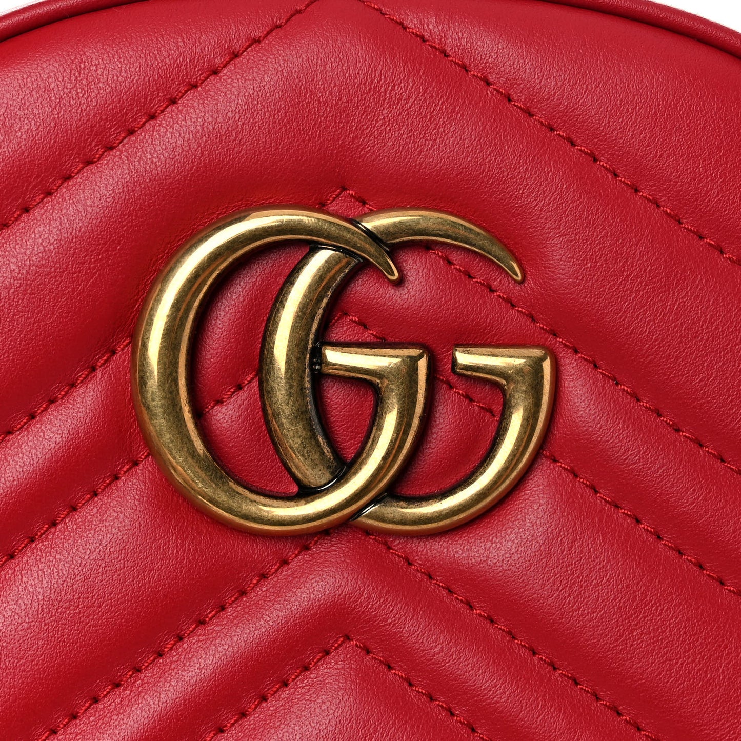Calfskin Matelasse GG Marmont Dome Backpack Hibiscus Red