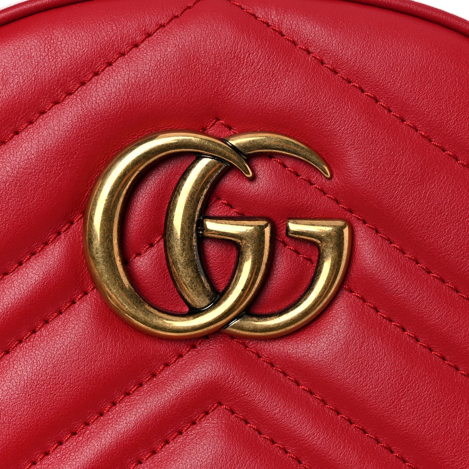 Gucci Calfskin Matelasse GG Marmont Dome Backpack Hibiscus Red 14 of 15