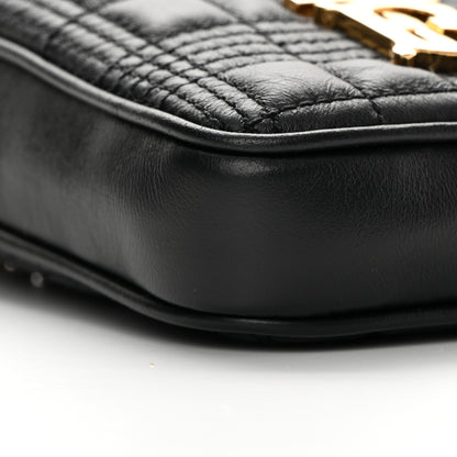 Burberry Lambskin Quilted Mini Lola Vertical Crossbody Bag Black 9 of 10