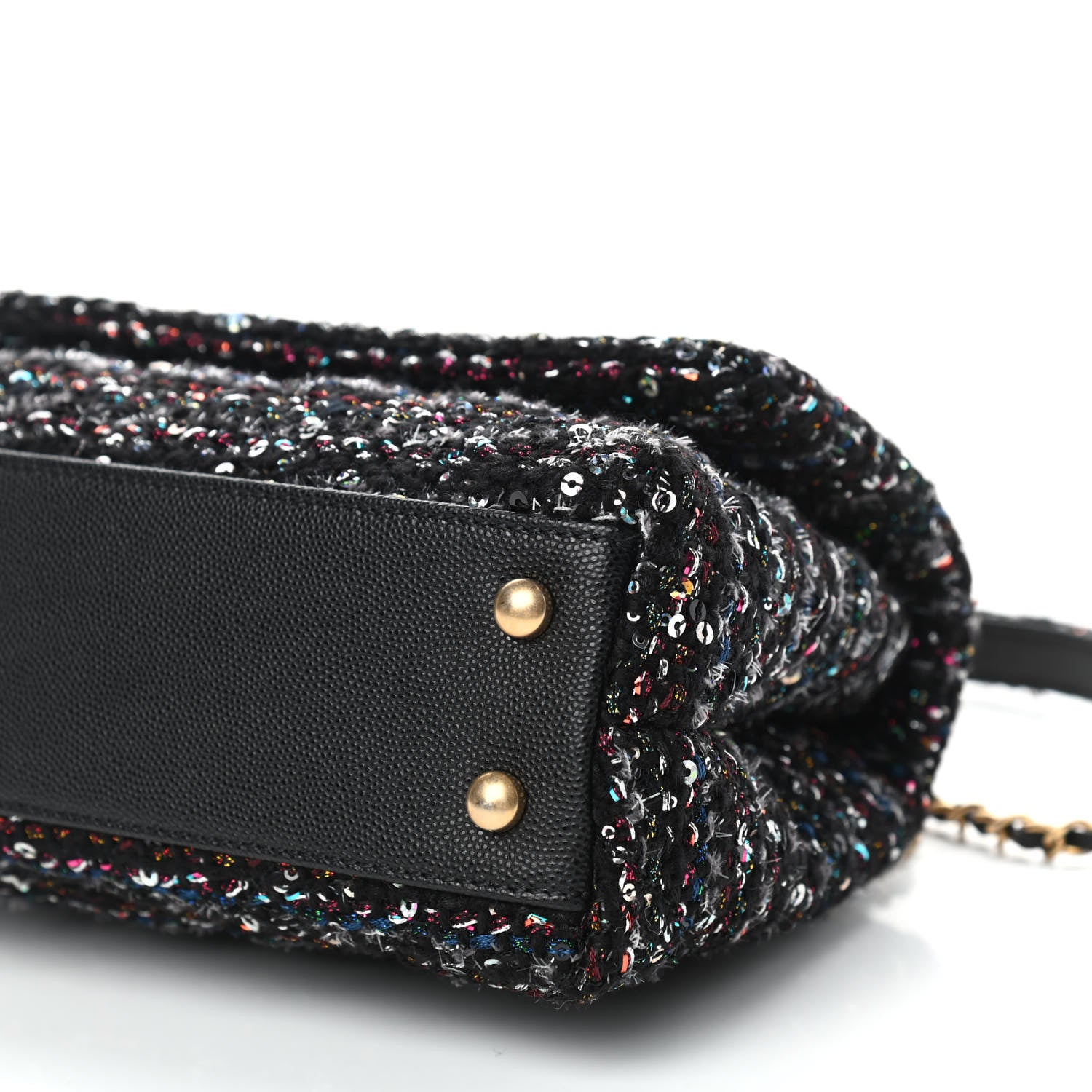 Chanel Tweed Sequin Mini Coco Handle Flap Black 9 of 11