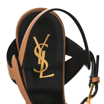 Saint Laurent Calfskin Tribute 105 Platform Sandals 35.5 Cognac 8 of 10