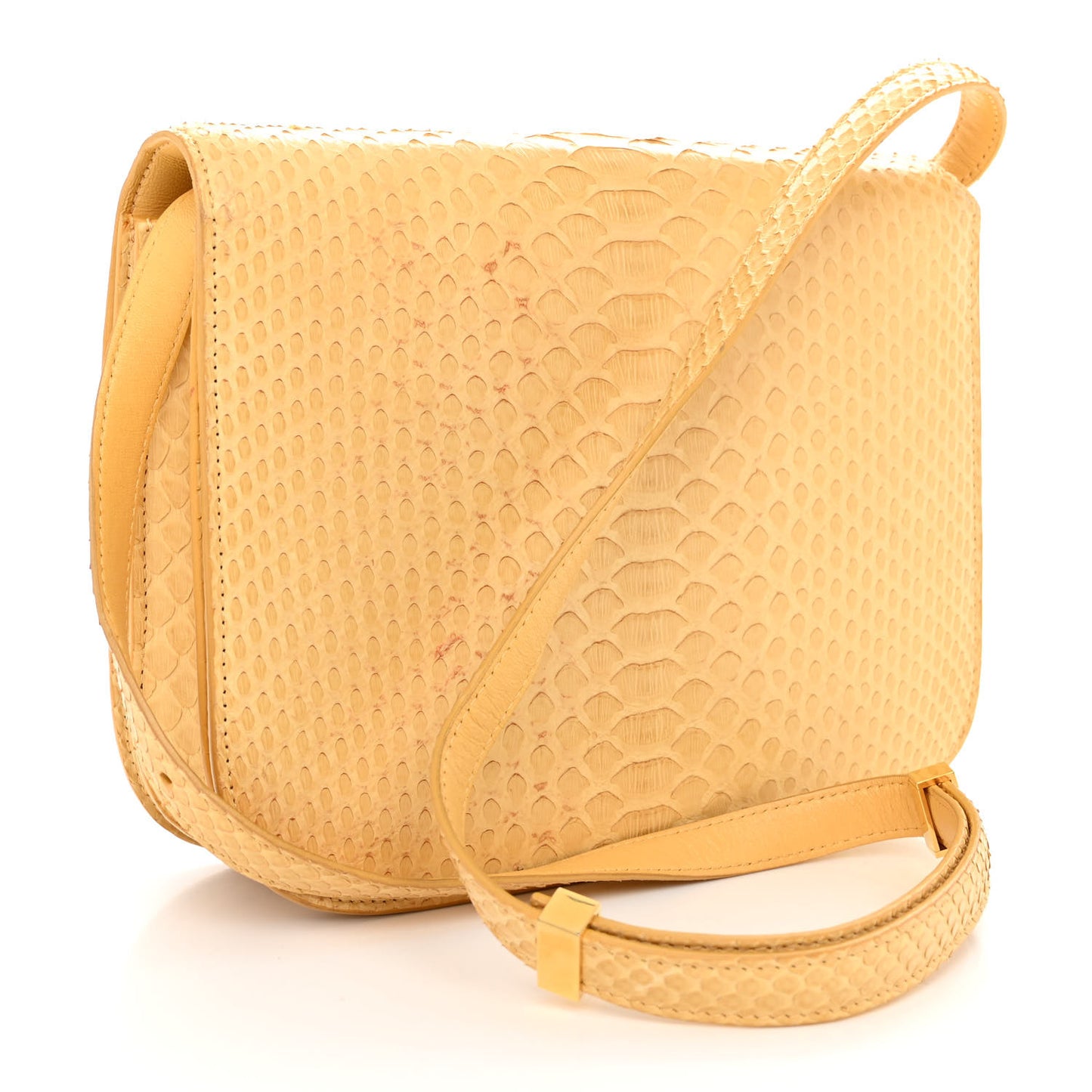Snakeskin Medium Classic Box Yellow