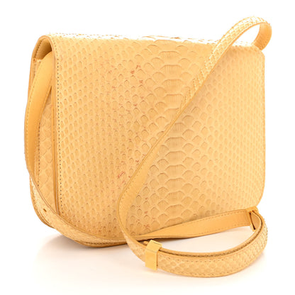 Celine Snakeskin Medium Classic Box Yellow 3 of 12