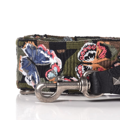 Valentino Garavani Canvas Camubutterfly Rockstud Guitar Strap Multicolor 3 of 6