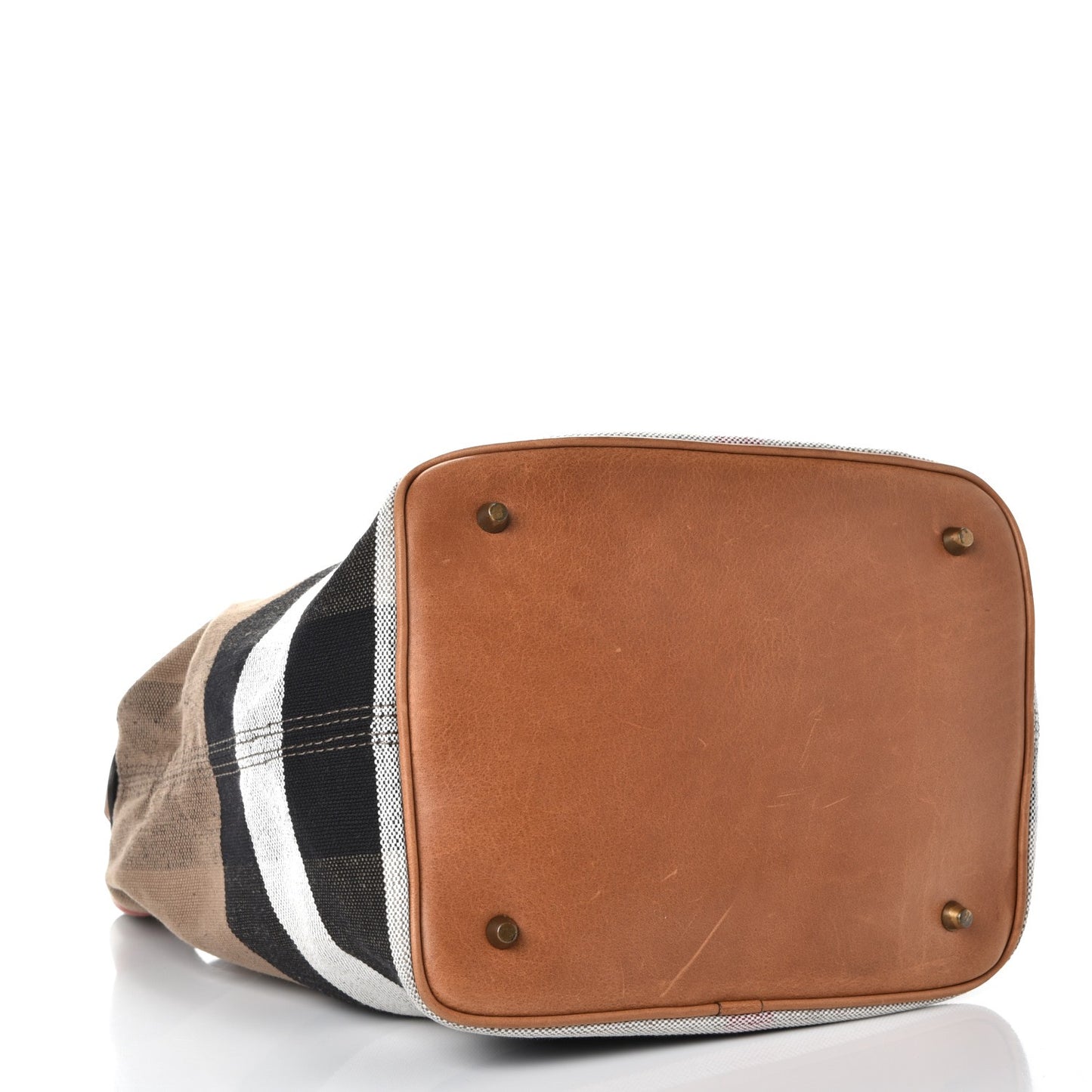 Canvas Mega Check Medium Ashby Hobo Saddle Brown