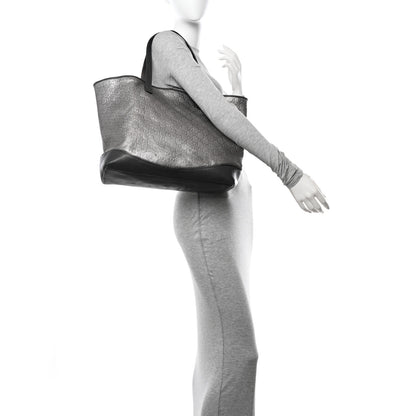 Gucci Metallic Guccissima Large Tote Dark Grey 2 of 23