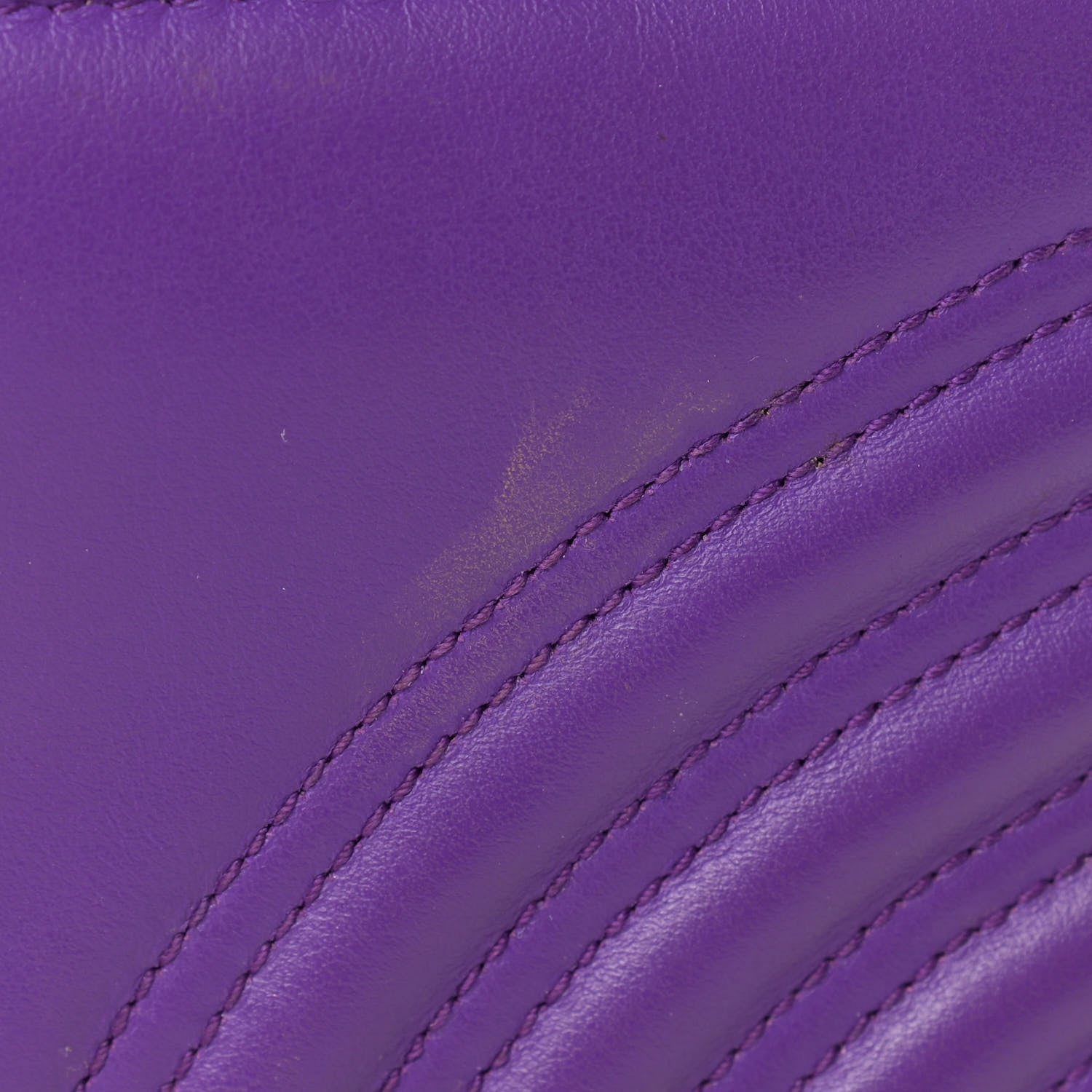 Gucci Calfskin Matelasse Small GG Marmont Shoulder Bag Shine Purple 14 of 17