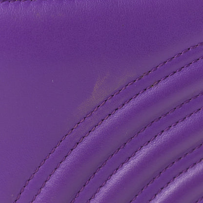 Gucci Calfskin Matelasse Small GG Marmont Shoulder Bag Shine Purple 14 of 17