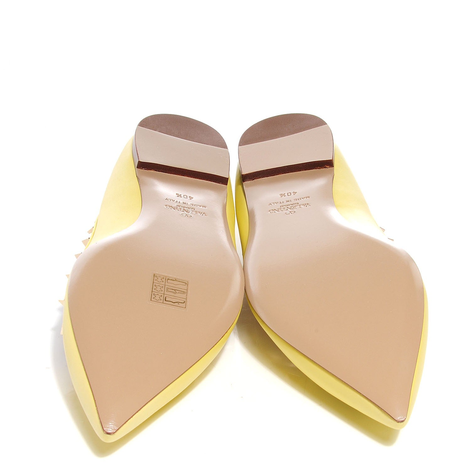 Valentino Garavani Nappa Rockstud Ballerina Flats Yellow 40.5 5 of 7