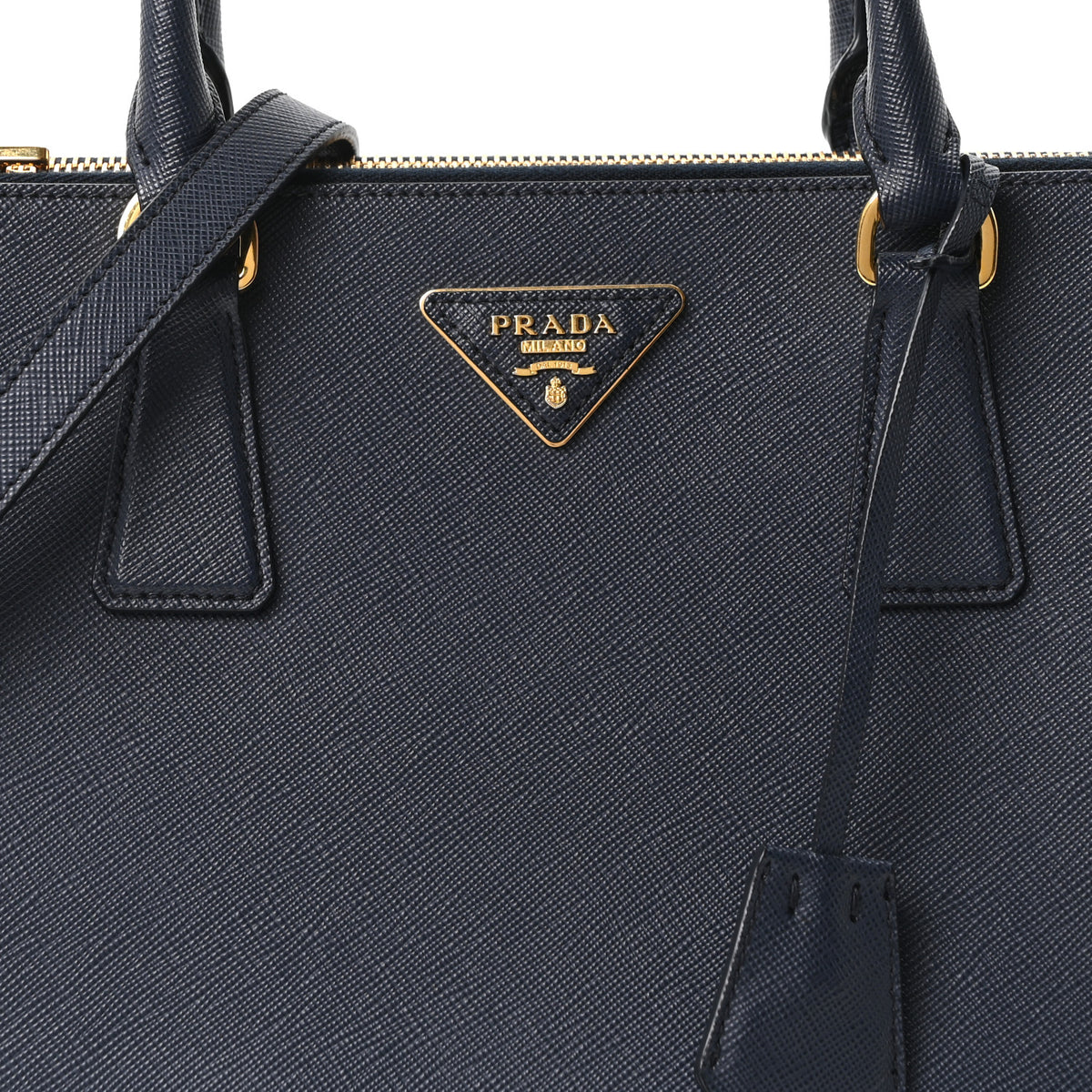 Saffiano Small Galleria Double Zip Tote Baltico