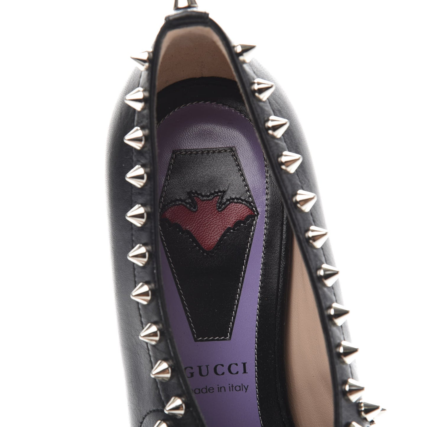 Malaga Kid Bow Spike Berith Low Heel Pumps 37.5 Black