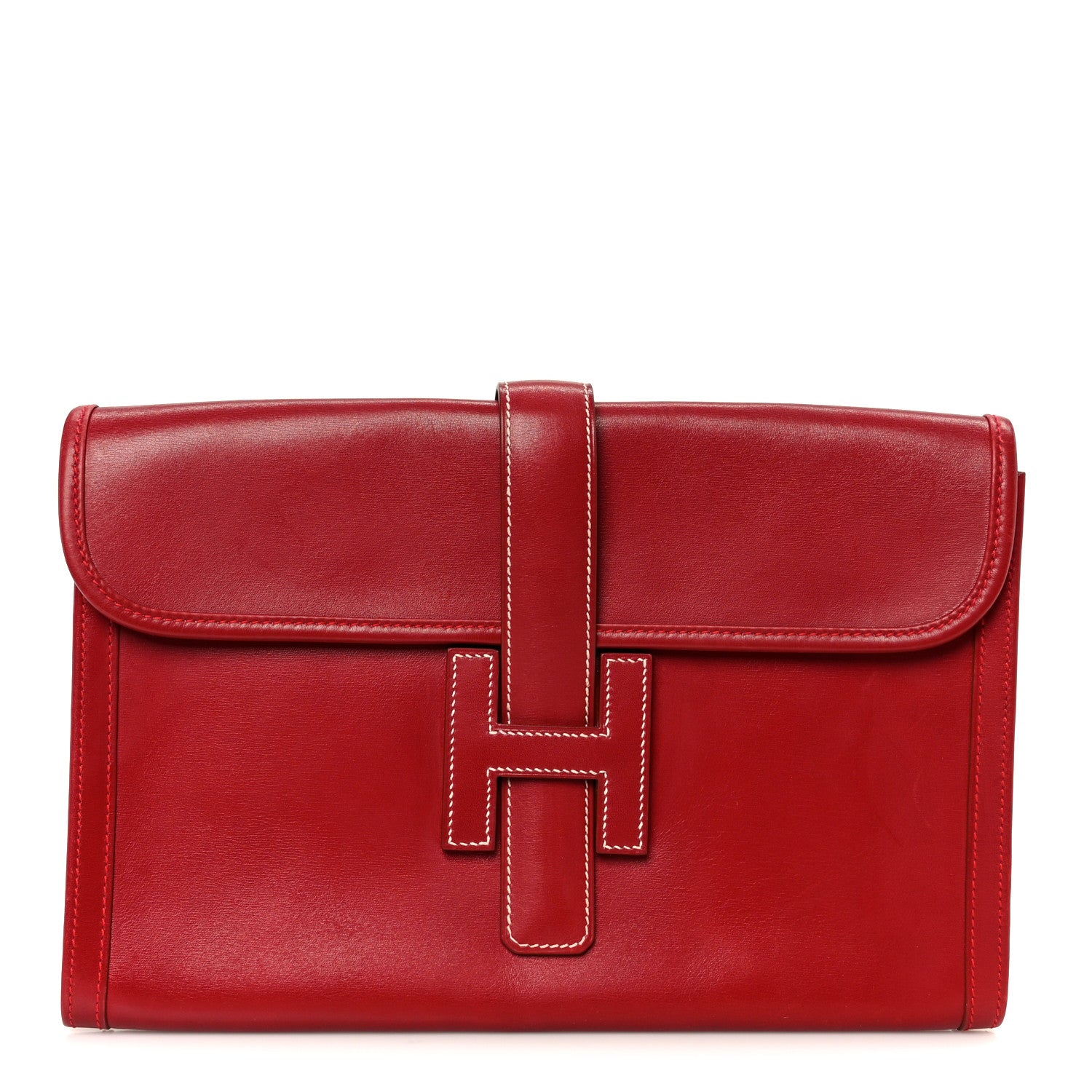 Hermes Courchevel Jige PM Clutch Rouge Vif 1 of 11