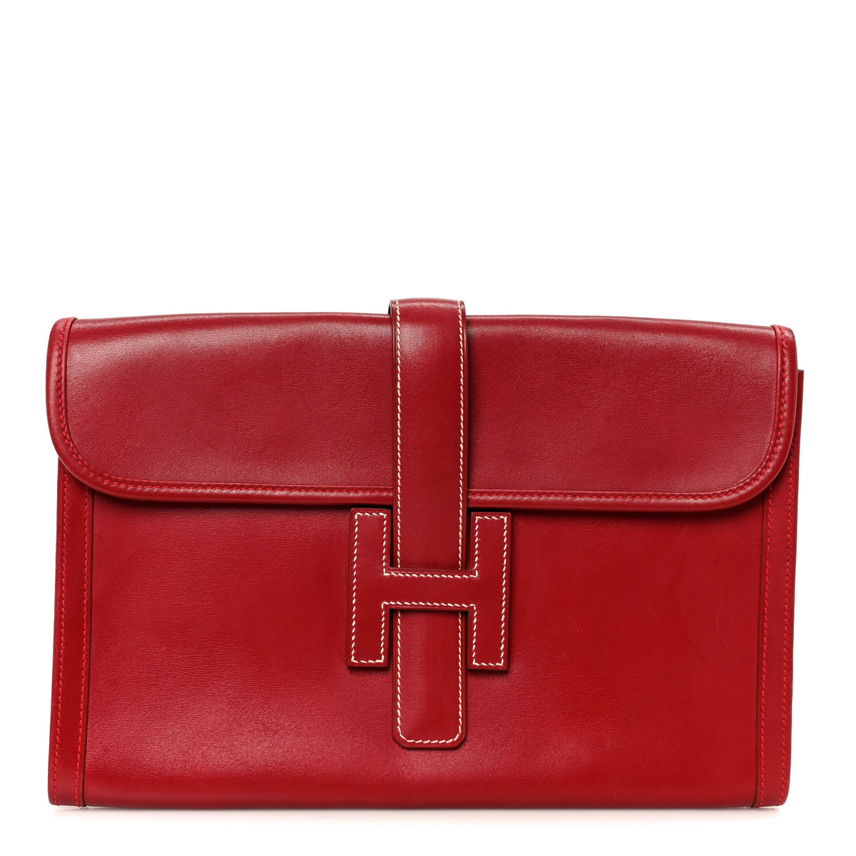 Veau Gulliver Jige PM Clutch Rouge Vif