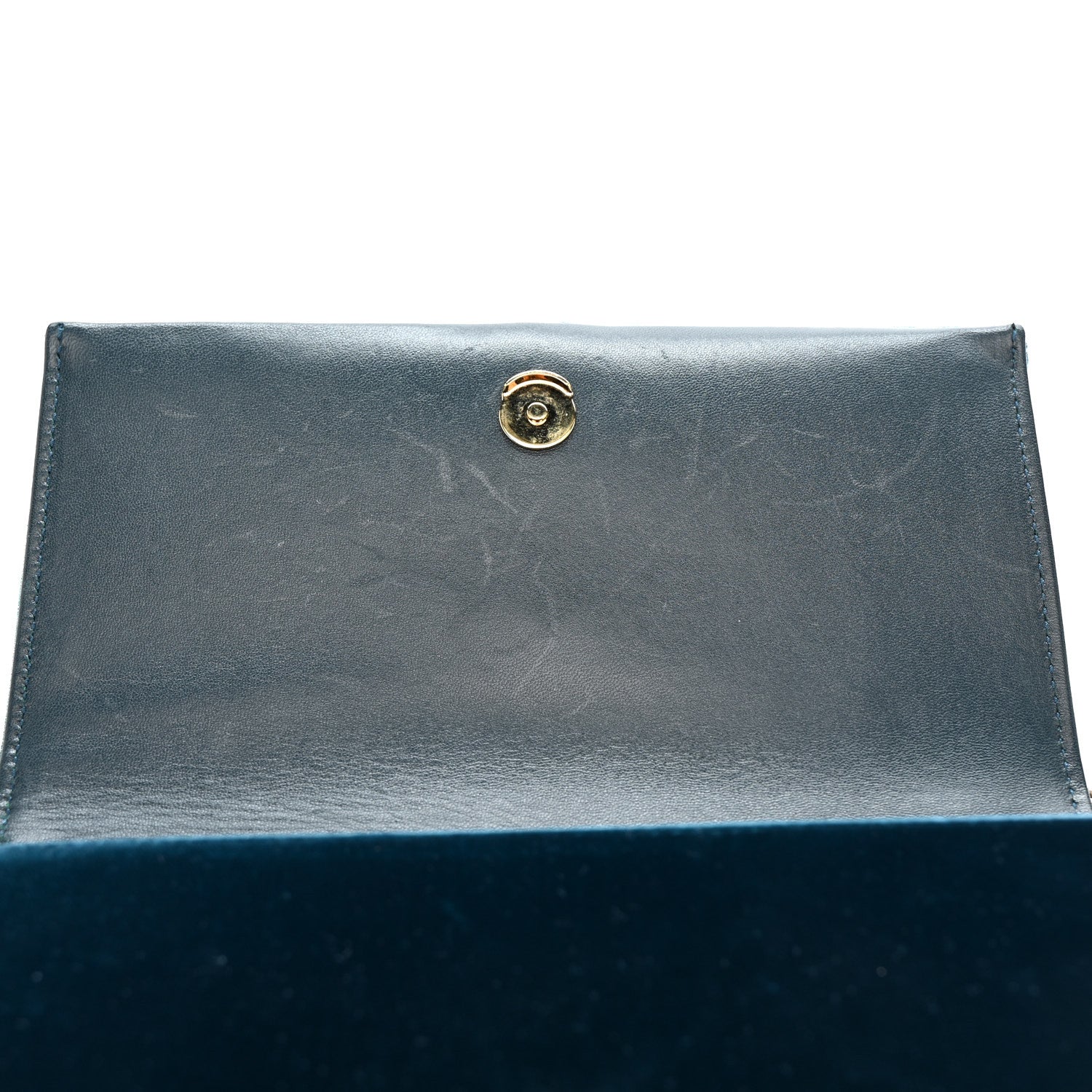 Saint Laurent Velvet Small Classic Monogram Kate Tassel Satchel Blue 12 of 21