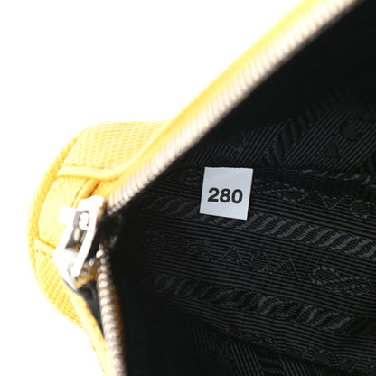 Prada Saffiano Cuir Triangle Wristlet Sole 7 of 10