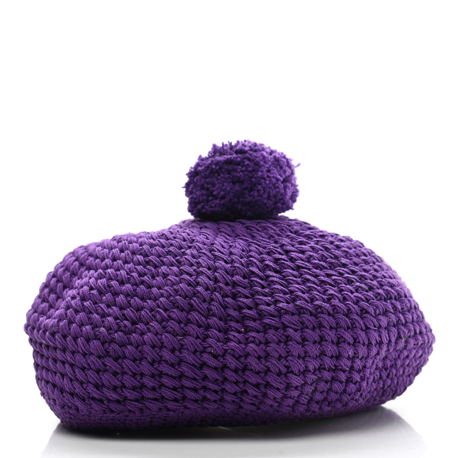 Gucci Cotton Clodette Tricot Knit Beret Hat M Purple 3 of 10
