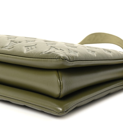 Louis Vuitton Lambskin Embossed Monogram Coussin MM Khaki 10 of 10