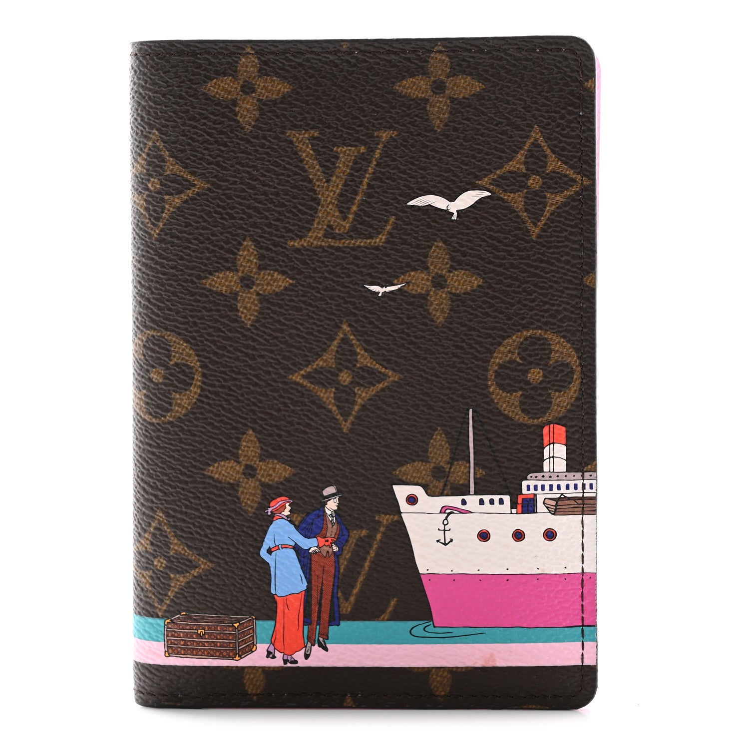 Louis Vuitton Monogram 2016 Christmas Animation Passport Cover Rose Ballerine 1 of 8