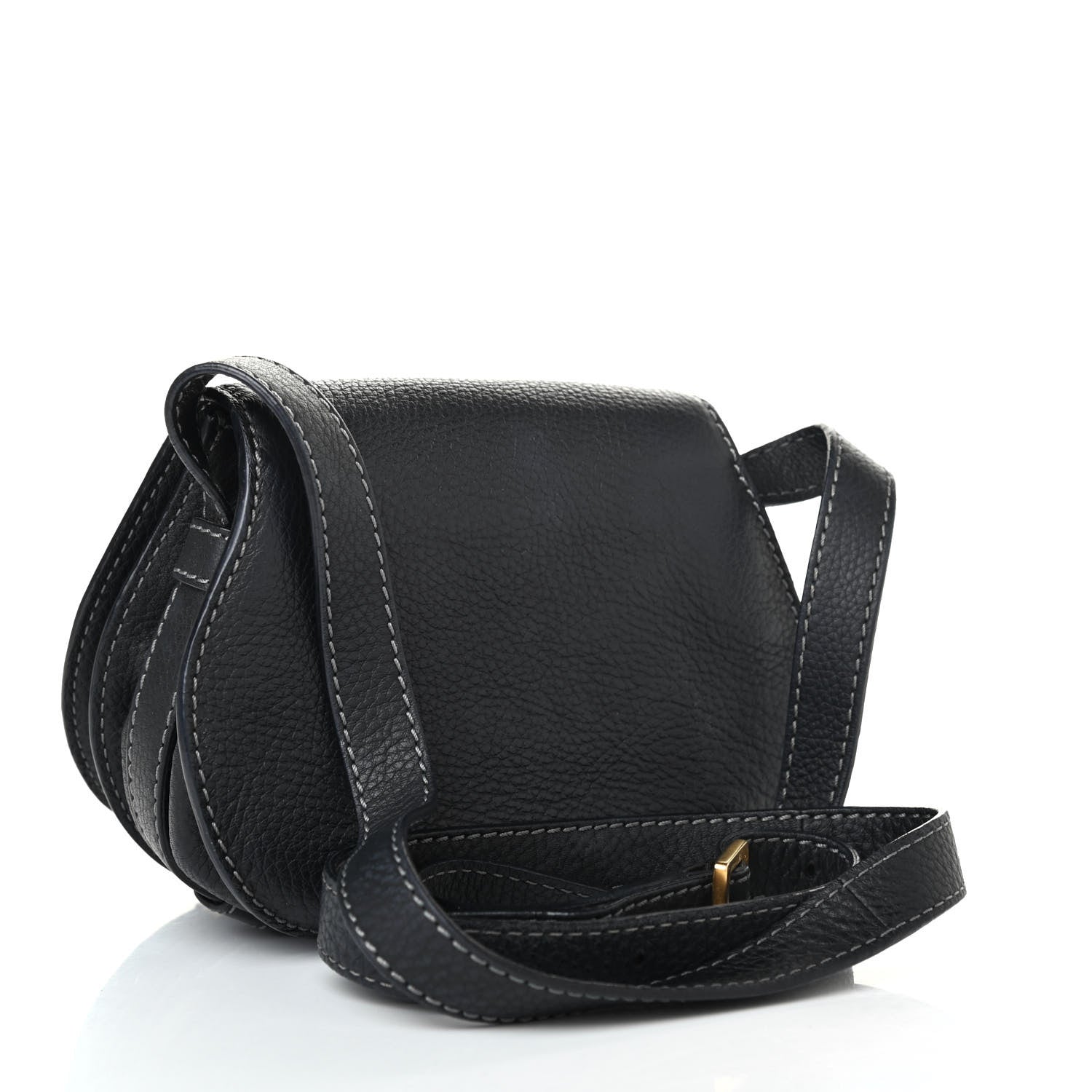 Chloe Calfskin Mini Marcie Round Crossbody Bag Black 2 of 4