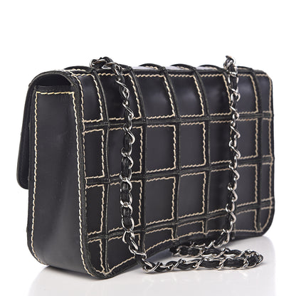 Chanel Lambskin Contrast Square Stitch Flap Black 3 of 12