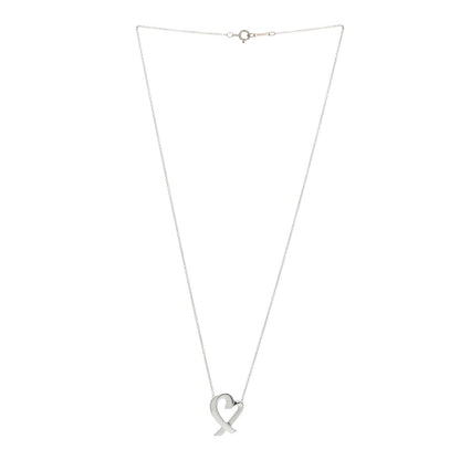 Tiffany Sterling Silver Paloma Picasso Loving Heart Pendant Necklace 2 of 5