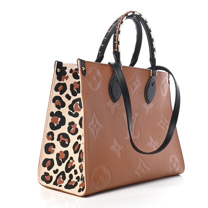 Louis Vuitton Empreinte Monogram Giant Wild At Heart Onthego MM Caramel 3 of 8