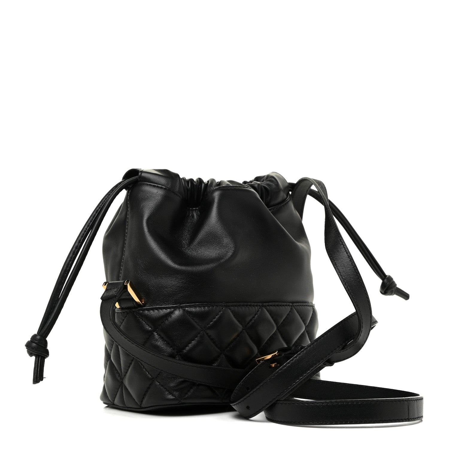 Versace Nappa Quilted Medusa Bucket Bag Black 3 of 10