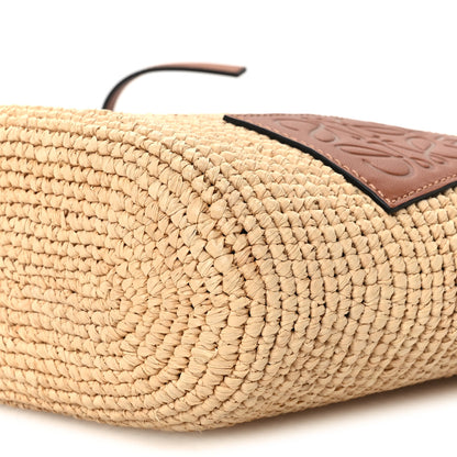 Loewe Calfskin Raffia Paulas Ibiza Pochette Bag Natural Tan 8 of 9