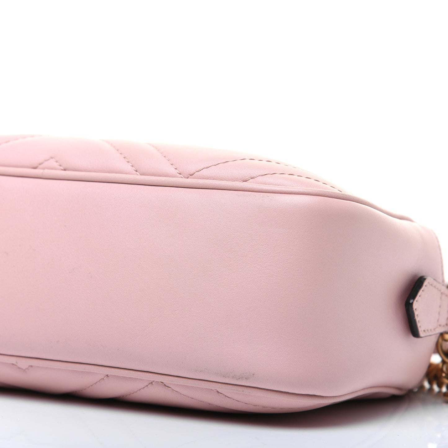 Calfskin Matelasse Small GG Marmont Chain Shoulder Bag Perfect Pink