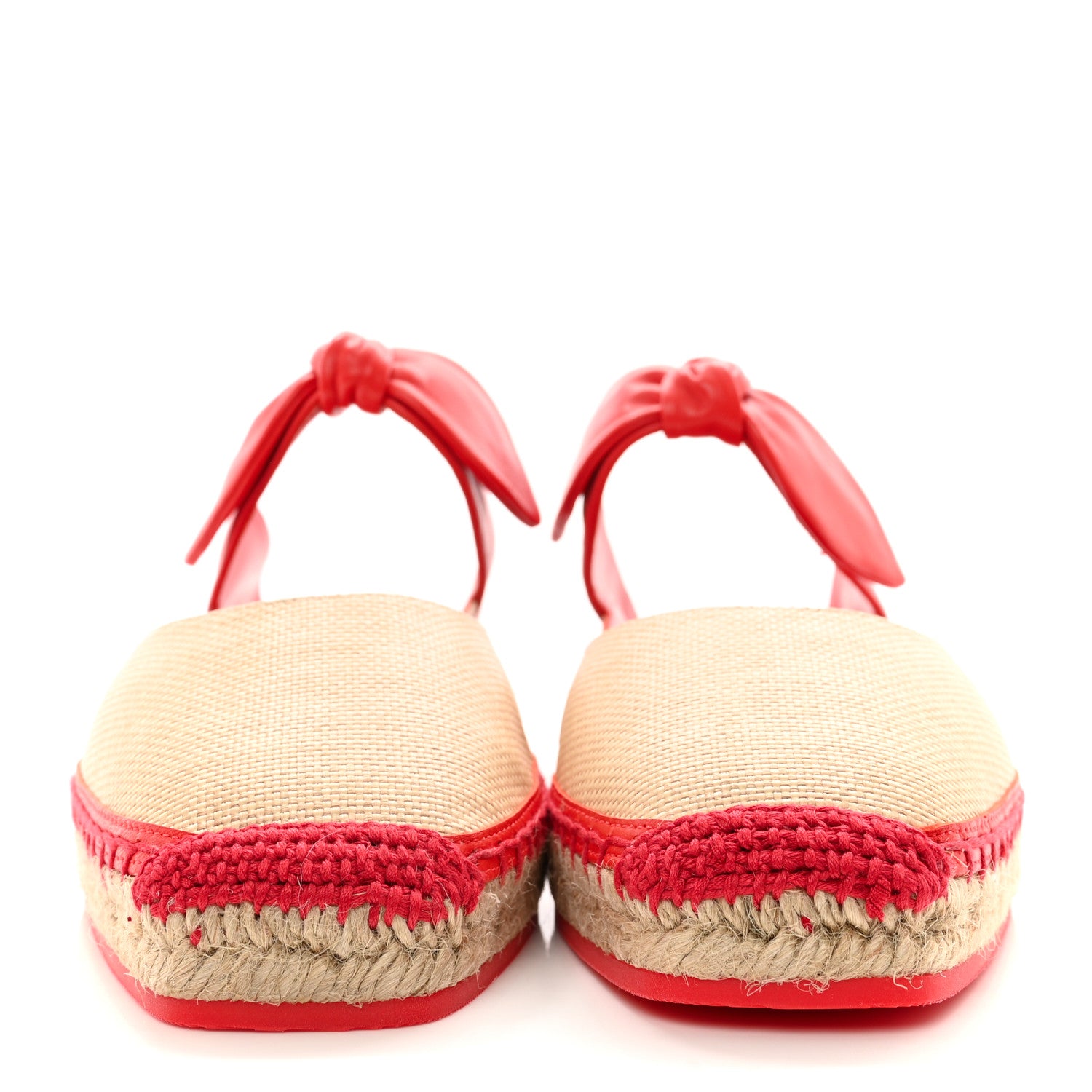 Jimmy Choo Nappa Raffia Reka Flats 40.5 Paprika Natural 2 of 8